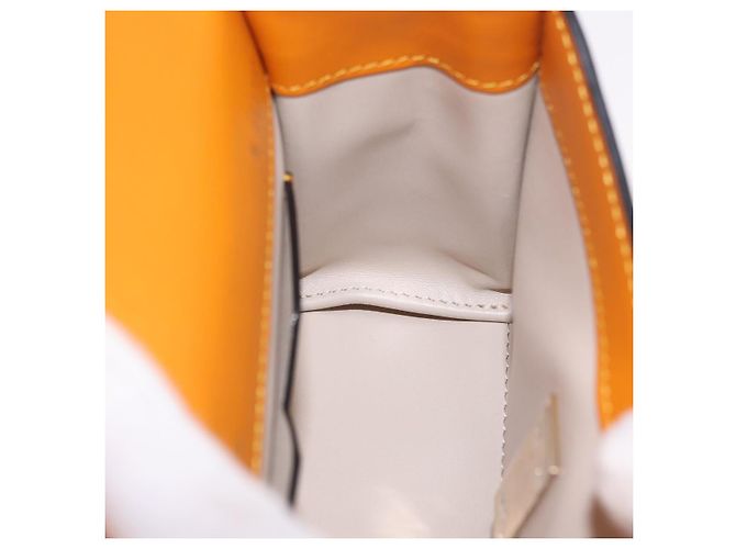 Valextra Micro Igide Bolso de Mano de Piel 2way Orange Silver - vista 29