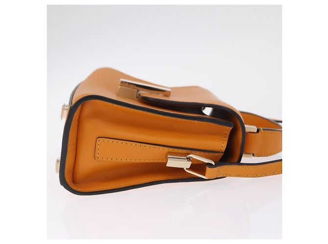 Valextra Micro Igide Bolso de Mano de Piel 2way Orange Silver - vista 3