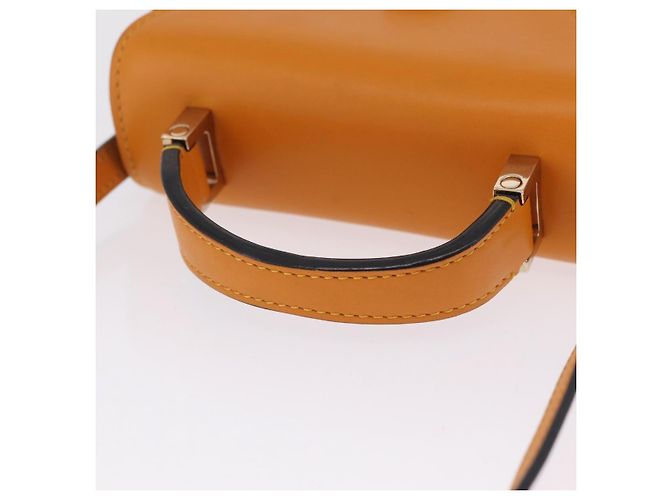 Valextra Micro Igide Bolso de Mano de Piel 2way Orange Silver - vista 7