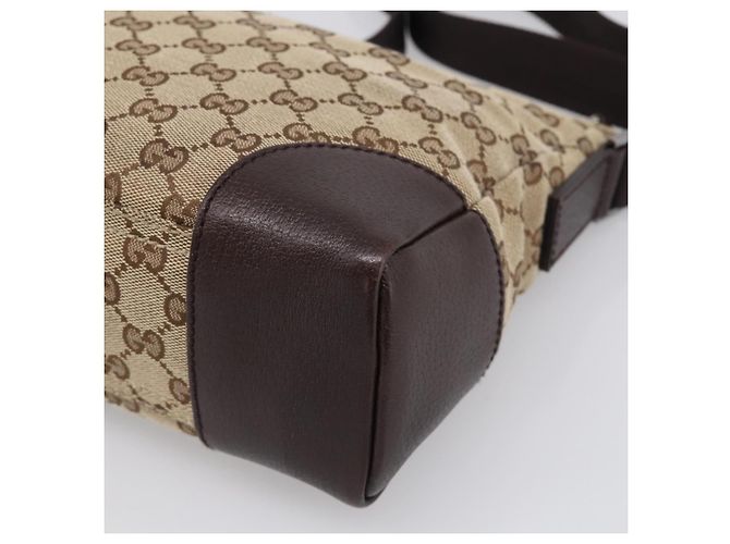 GUCCI GG Canvas Shoulder Bag Brown Silver 114273 - vista 10