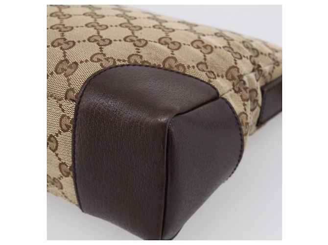 GUCCI GG Canvas Shoulder Bag Brown Silver 114273 - vista 12