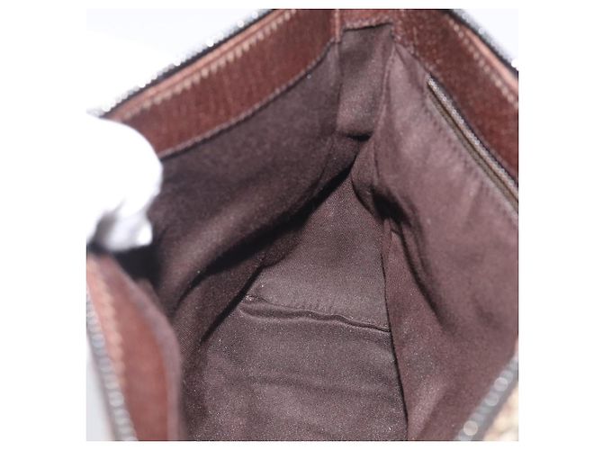 GUCCI GG Canvas Shoulder Bag Brown Silver 114273 - vista 19