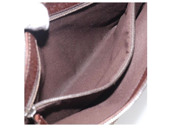 GUCCI GG Canvas Shoulder Bag Brown Silver 114273 - vista 21