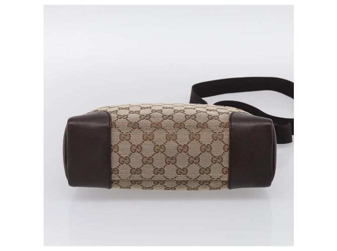 GUCCI GG Canvas Shoulder Bag Brown Silver 114273 - vista 9