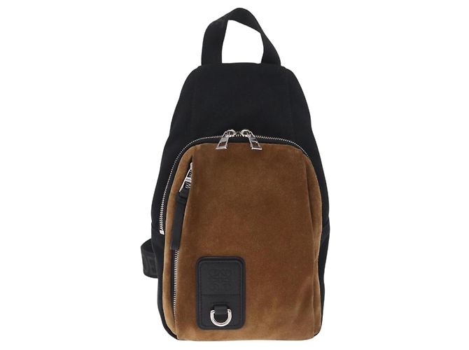 LOEWE Body Bag Suede BFLXFXSX01-1628 Brown Silver - vista 2