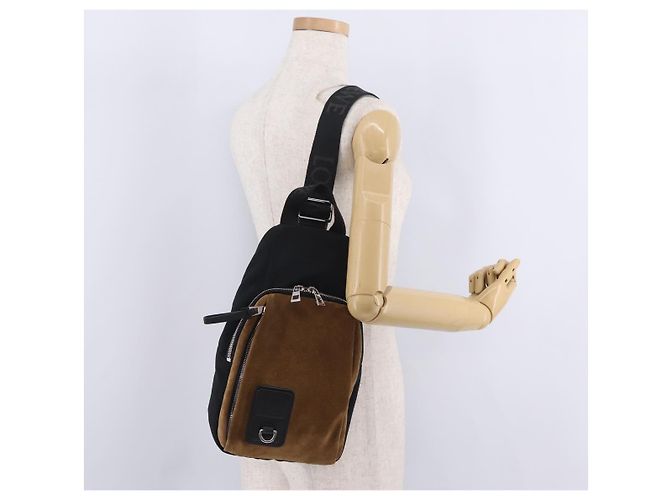 LOEWE Body Bag Suede BFLXFXSX01-1628 Brown Silver - vista 26