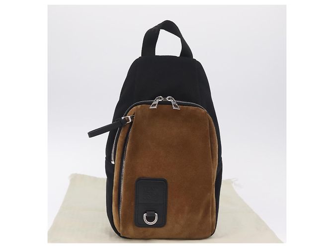 LOEWE Body Bag Suede BFLXFXSX01-1628 Brown Silver - vista 27