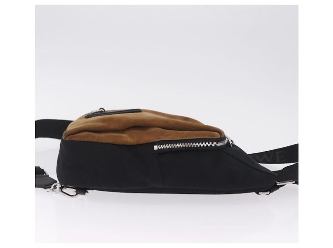LOEWE Body Bag Suede BFLXFXSX01-1628 Brown Silver - vista 4