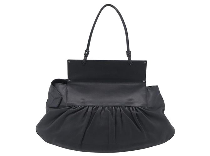 FENDI Shoulder Bag Leather Black Silver 8BN179 - vista 3