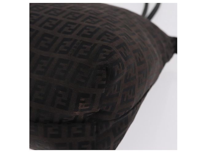 FENDI Zucchino Canvas Tote Bag Braun Silber - Ansicht 13