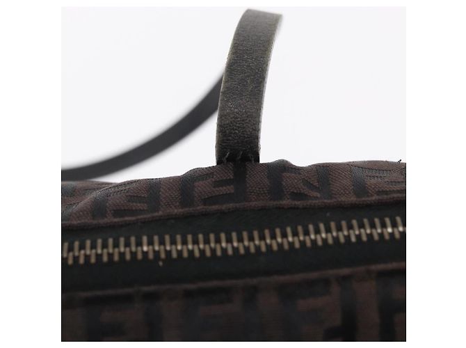 FENDI Zucchino Canvas Tote Bag Braun Silber - Ansicht 15