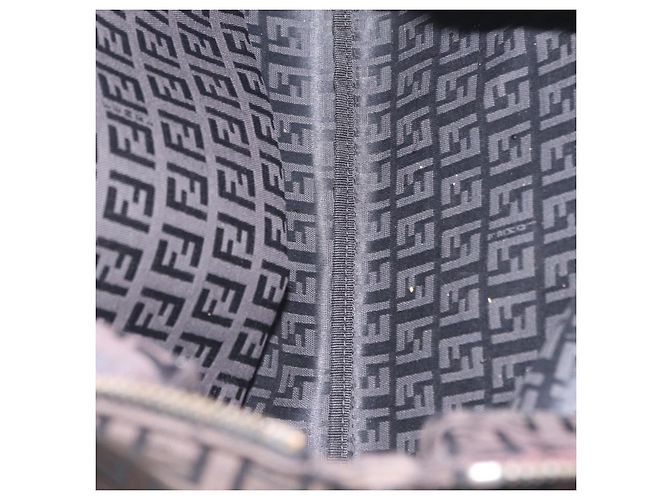 FENDI Zucchino Canvas Tote Bag Braun Silber - Ansicht 17