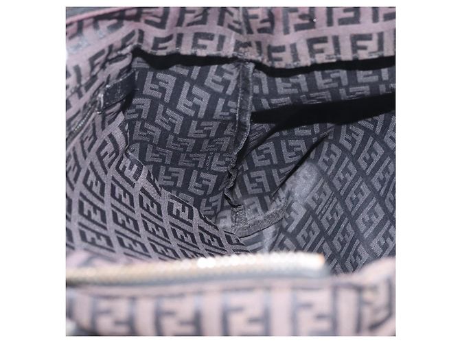 FENDI Zucchino Canvas Tote Bag Braun Silber - Ansicht 18