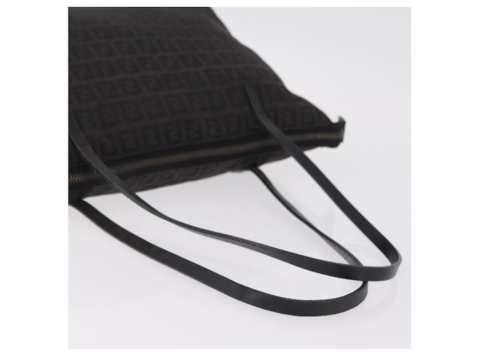 FENDI Zucchino Canvas Tote Bag Braun Silber - Ansicht 7