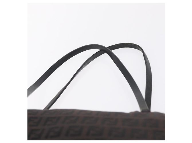 FENDI Zucchino Canvas Tote Bag Braun Silber - Ansicht 8