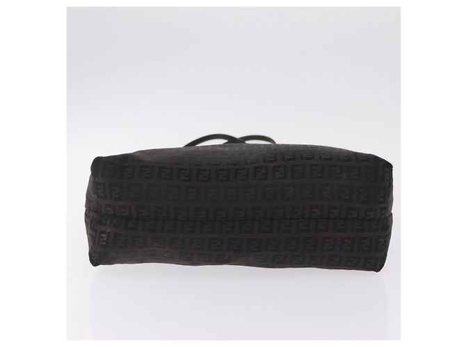 FENDI Zucchino Canvas Tote Bag Braun Silber - Ansicht 9