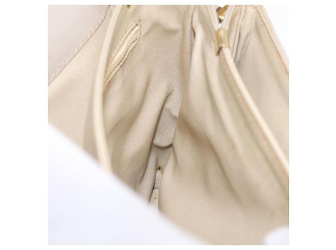 Céline CELINE Bolsa de ombro em couro bege dourado - vista 21
