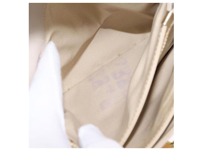 Céline CELINE Bolsa de ombro em couro bege dourado - vista 23