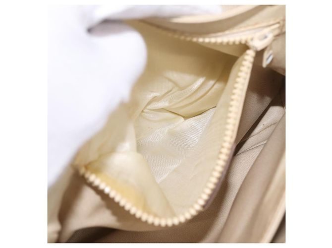 Céline CELINE Bolsa de ombro em couro bege dourado - vista 26
