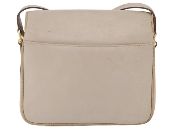 Céline CELINE Bolsa de ombro em couro bege dourado - vista 3