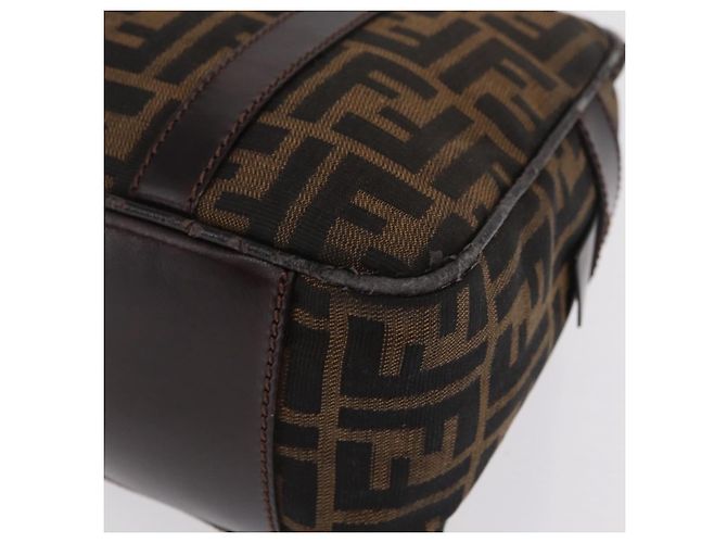 FENDI Zucca Canvas Handtasche Schwarz Braun - Ansicht 13