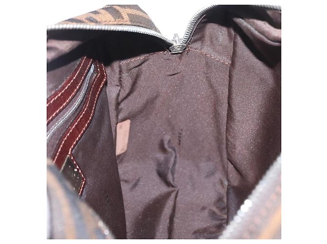 FENDI Zucca Canvas Handtasche Schwarz Braun - Ansicht 18