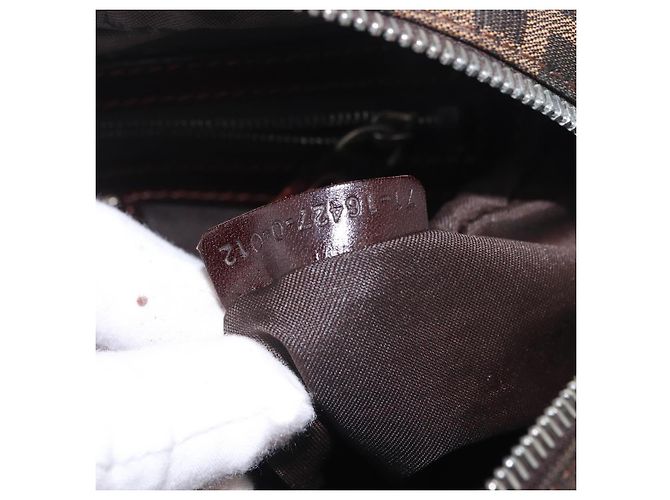 FENDI Zucca Canvas Handtasche Schwarz Braun - Ansicht 22