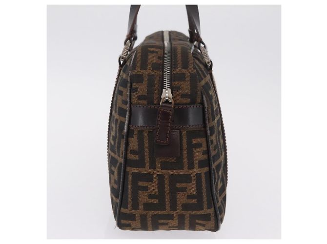 FENDI Zucca Canvas Handtasche Schwarz Braun - Ansicht 5