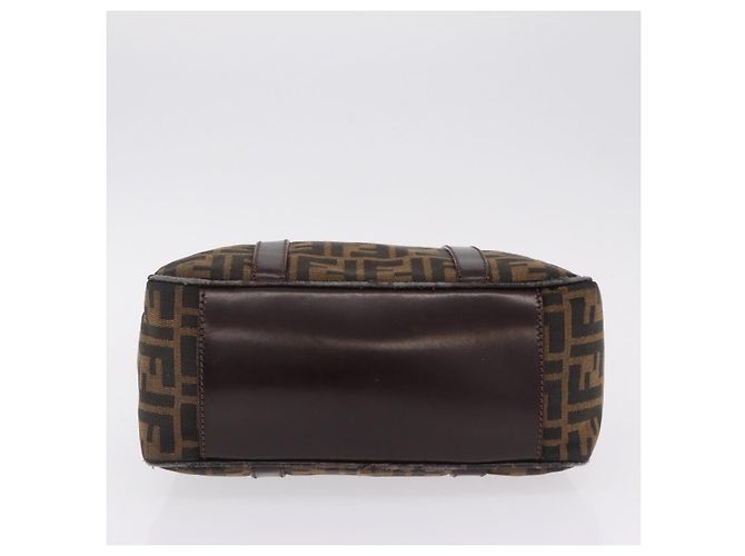 FENDI Zucca Canvas Handtasche Schwarz Braun - Ansicht 9