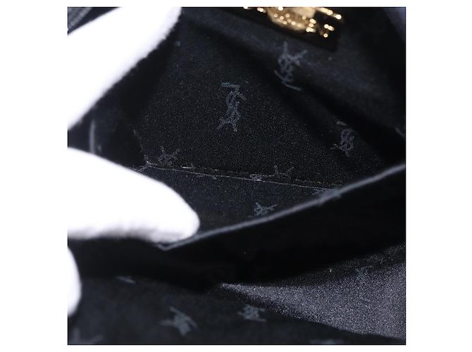 Autre Marque Saint Laurent Hand Bag Nylon Navy Silver - vista 19