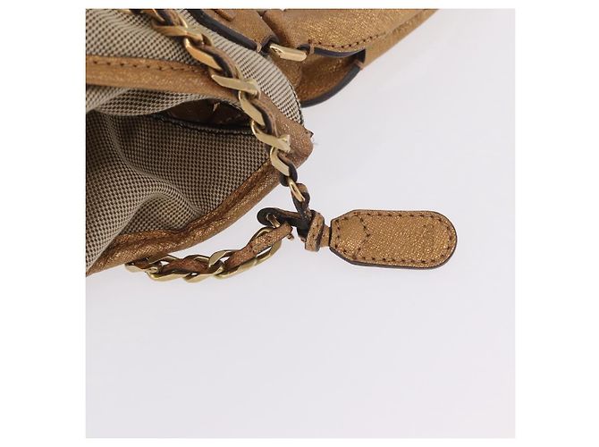 Chloé Chloe Harley Hand Bag Canvas Beige Gold - vista 15