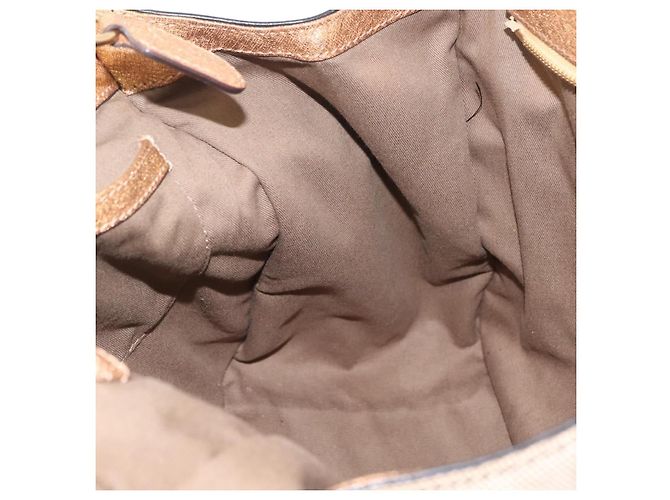 Chloé Chloe Harley Hand Bag Canvas Beige Gold - vista 22
