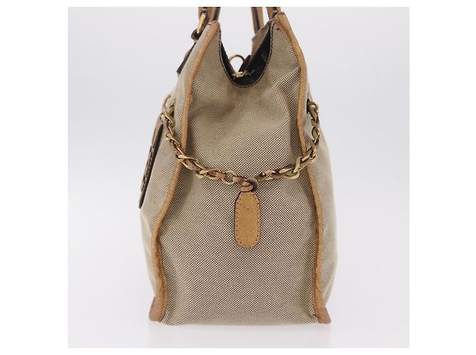 Chloé Chloe Harley Hand Bag Canvas Beige Gold - vista 4