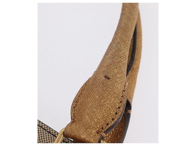 Chloé Chloe Harley Hand Bag Canvas Beige Gold - vista 9