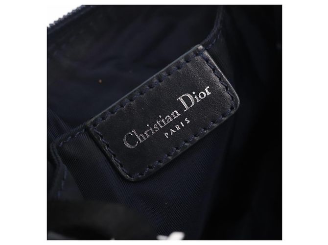 Christian Dior Trotter Canvas Accessory Pouch Navy Silver - view 17