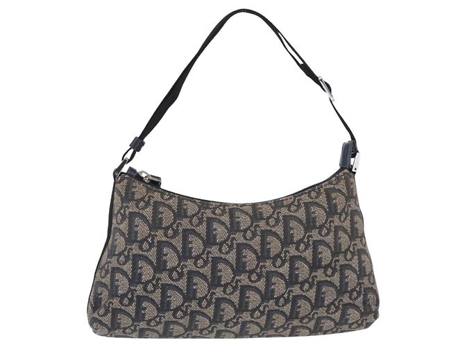 Christian Dior Trotter Canvas Accessory Pouch Navy Silver - view 2