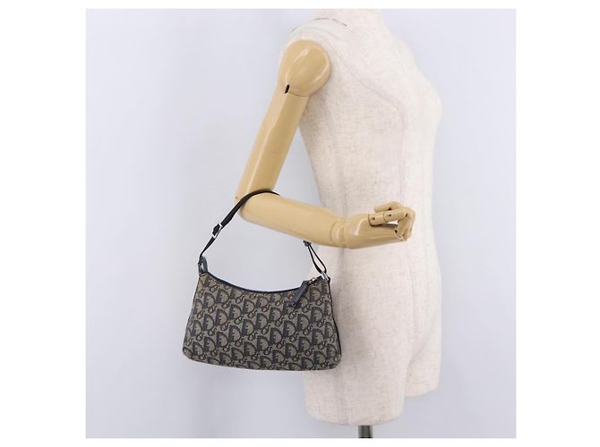 Christian Dior Trotter Canvas Accessory Pouch Navy Silver - view 23