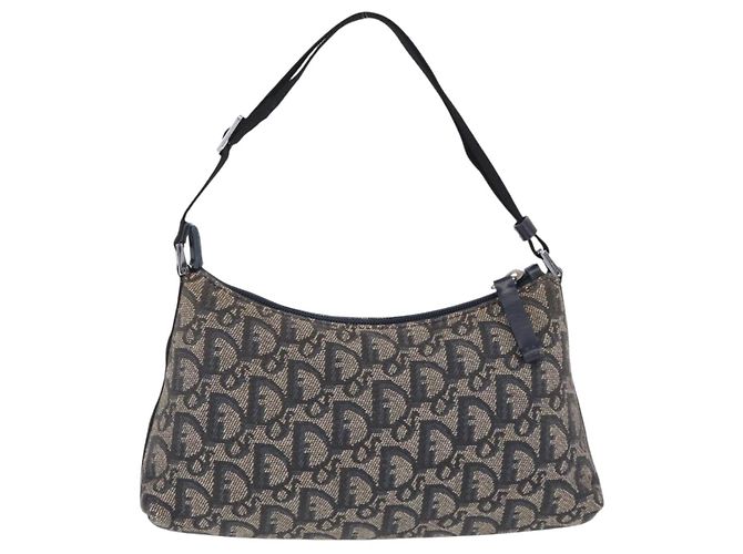 Christian Dior Trotter Canvas Accessory Pouch Navy Silver - view 3
