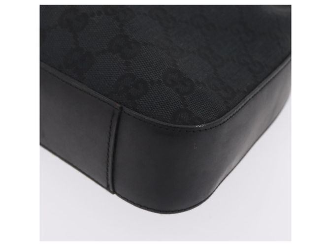 GUCCI GG Canvas Shoulder Bag Black Silver 001 3812 2123 - vista 14