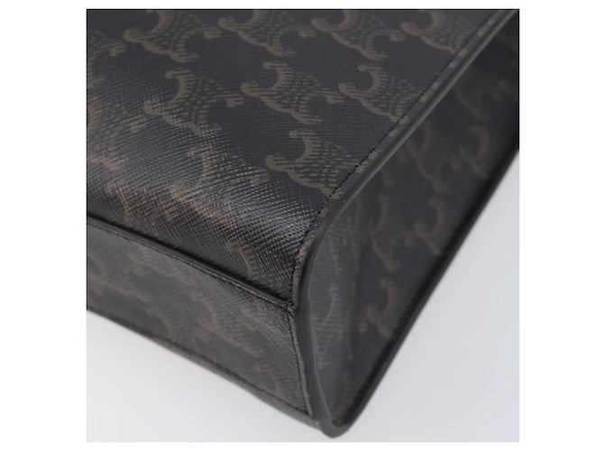 Céline CELINE Triomphe Tote Bag PVC Leather 2way Black Gold - vista 12