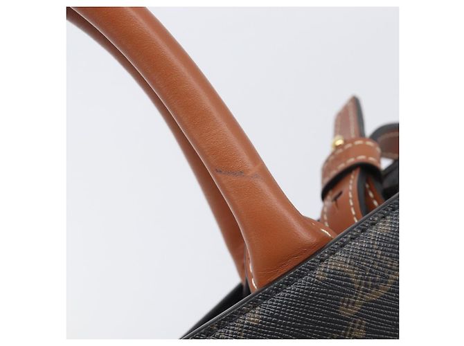 Céline CELINE Triomphe Tote Bag PVC Leather 2way Black Gold - vista 16