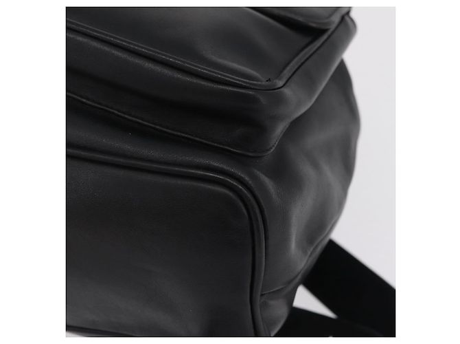GUCCI Bamboo Backpack Leather Black Gold Tone 003 2058 0016 - vista 13