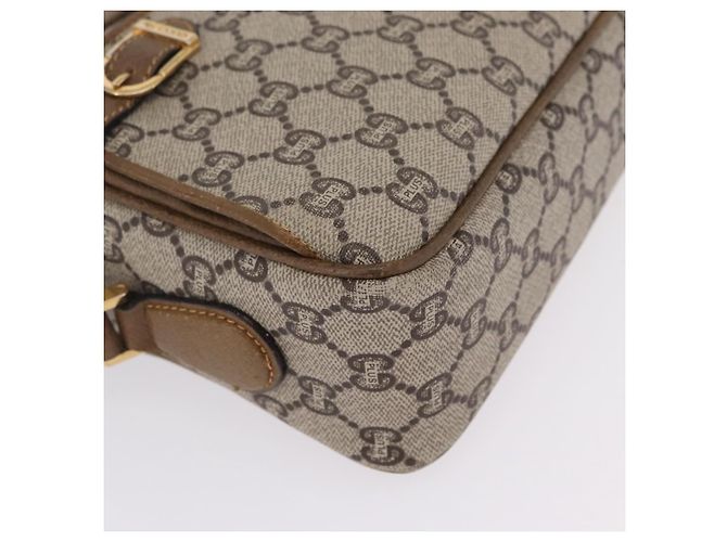 GUCCI GG Plus Supreme Shoulder Bag PVC Beige Gold - vista 10