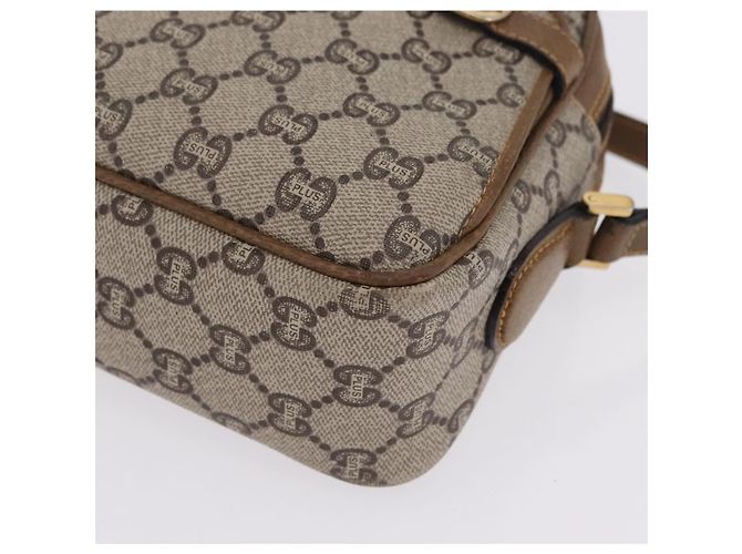 GUCCI GG Plus Supreme Shoulder Bag PVC Beige Gold - vista 11