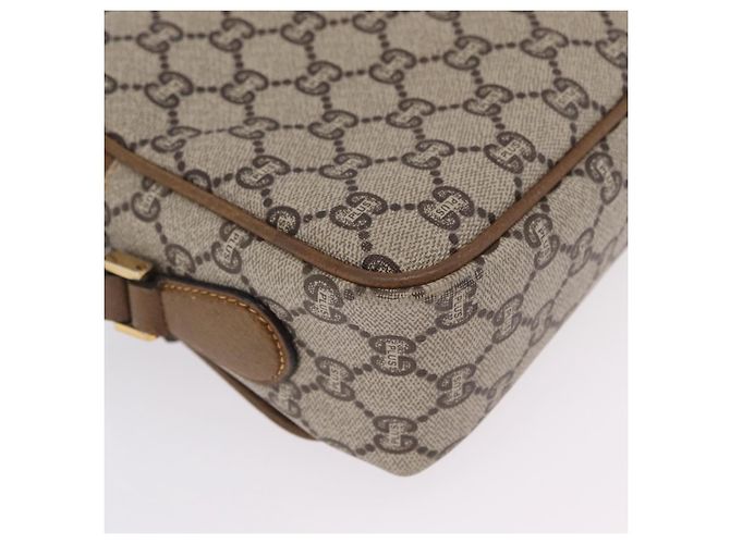 GUCCI GG Plus Supreme Shoulder Bag PVC Beige Gold - vista 12