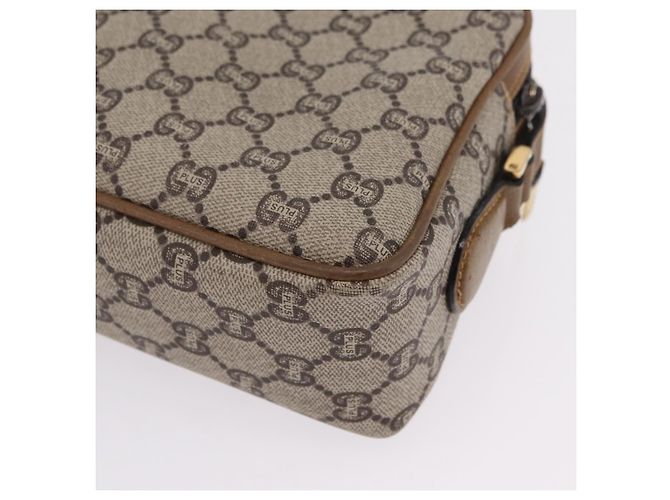 GUCCI GG Plus Supreme Shoulder Bag PVC Beige Gold - vista 13