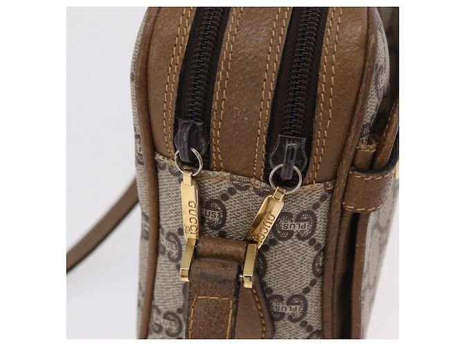 GUCCI GG Plus Supreme Shoulder Bag PVC Beige Gold - vista 15