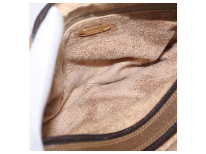 GUCCI GG Plus Supreme Shoulder Bag PVC Beige Gold - vista 18