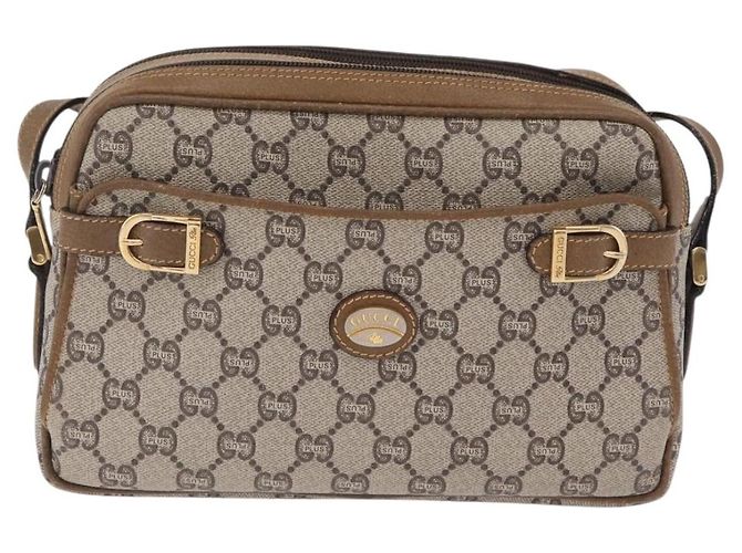 GUCCI GG Plus Supreme Shoulder Bag PVC Beige Gold - vista 2