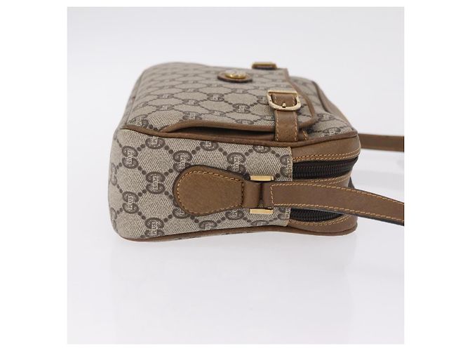 GUCCI GG Plus Supreme Shoulder Bag PVC Beige Gold - vista 4